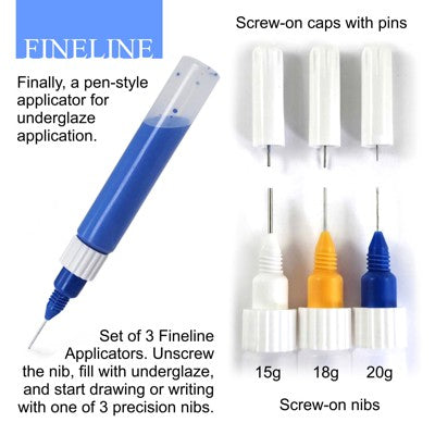 Fineline Applicator 3 Pack 18g Tip with 1oz Tubes