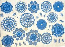 Load image into Gallery viewer, UNDERGLAZE DECAL TRANSFER - BLUE MANDALAS
