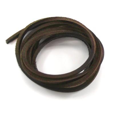 DARK BROWN LEATHER LACES