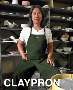 CLAYPRON POTTER'S APRON (OLIVE)