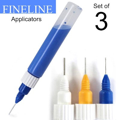 Fineline 20 Gauge Precision Applicators - Empty 3/Pkg-1oz - 816356006012