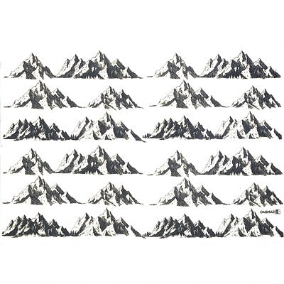 Underglaze Decal Transfer - Mountains