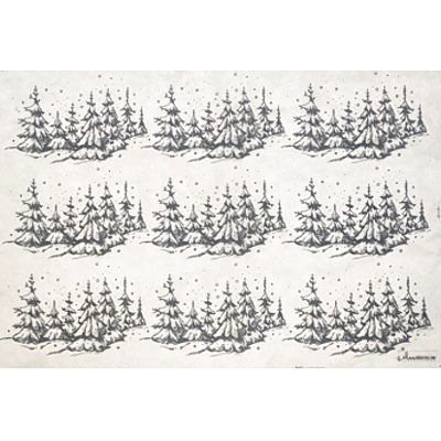 Underglaze Transfer Decal - Winter Trees