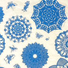 Load image into Gallery viewer, UNDERGLAZE DECAL TRANSFER  - BLUE MANDALAS
