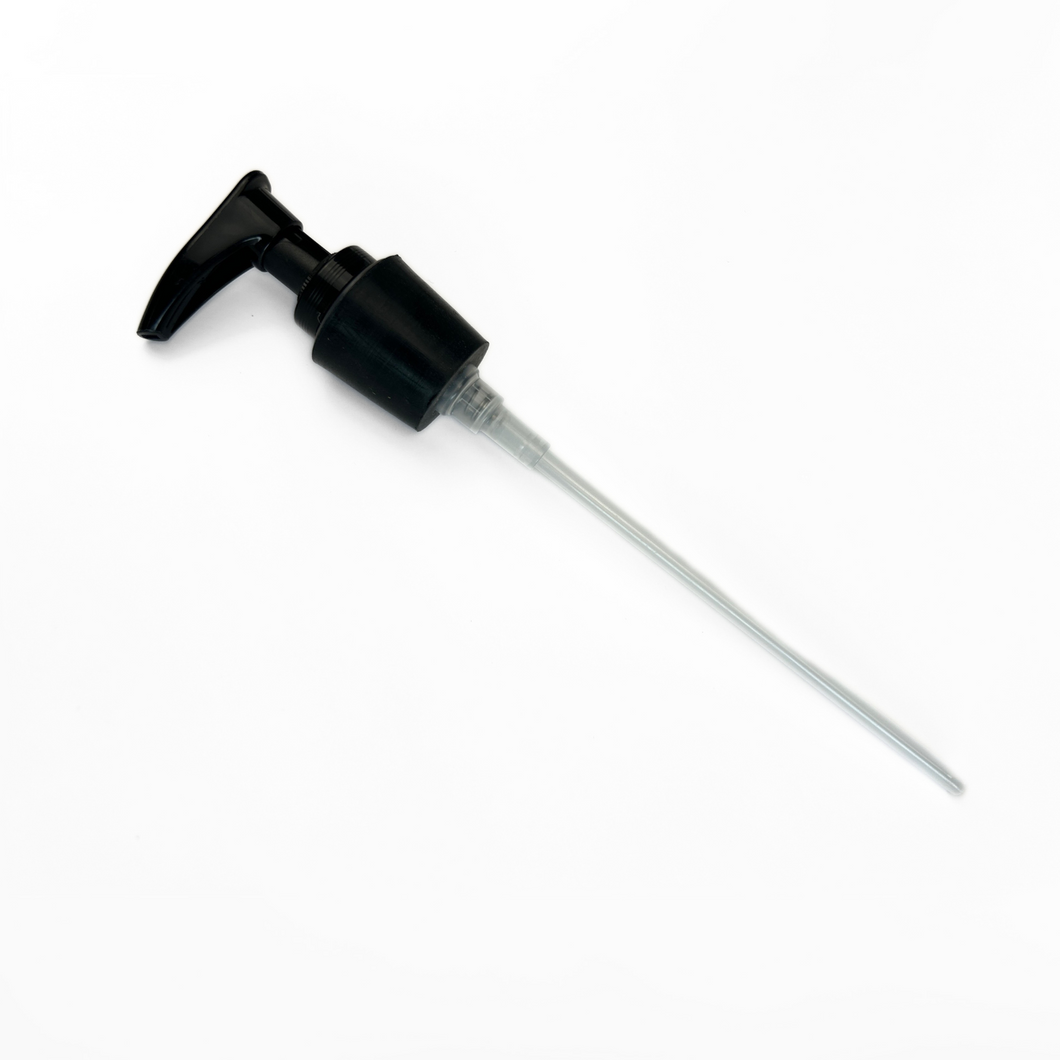 BLACK SOAP DISPENSER WITH RUBBER STOPPER