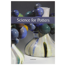 Load image into Gallery viewer, Book cover of 'Science for Potters' with ceramic vessels and stones on a white background
