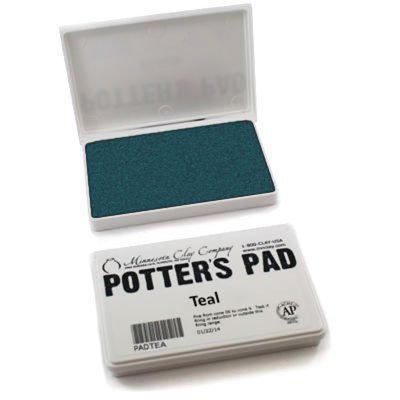 underglaze teal potters pad